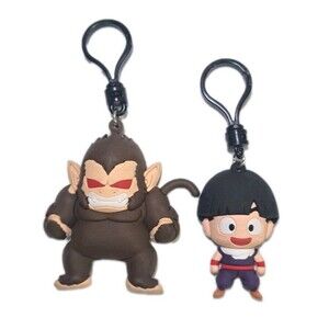 Dragon Ball Z Great Ape Gohan 3.25" & Kid Gohan 3D Figural Bag Clip Monogram